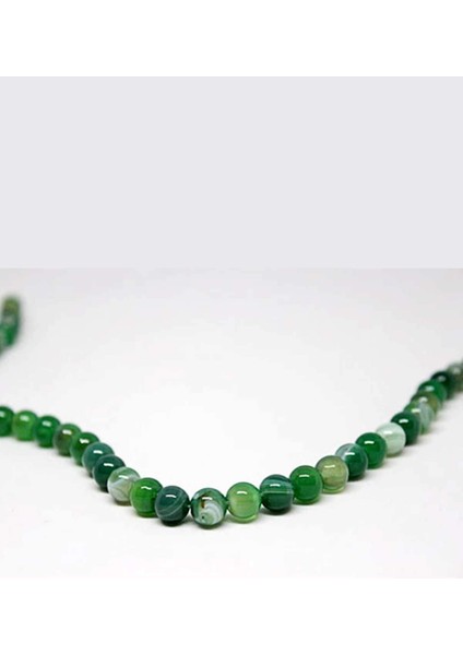 Akik Taşı Yeşil Dizi 8mm (7888)