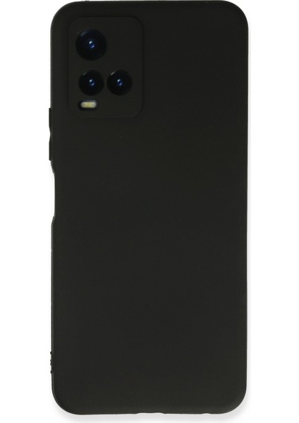 Vivo Y21S Kılıf Yumuşak Dokulu Silikon First - Siyah