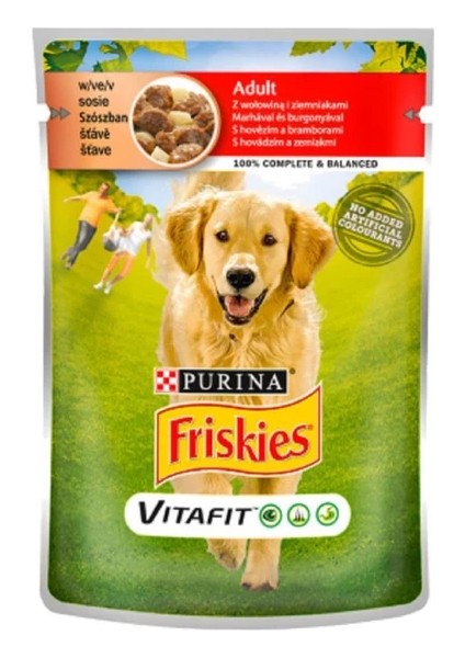 Purina Friskies Sığır Etli ve Havuçlu Yetişkin Köpek Konservesi 100 gr x  40 Adet