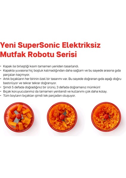 Supersonic Manuel Mutfak Robotu Mini Süper Şef Hsgl