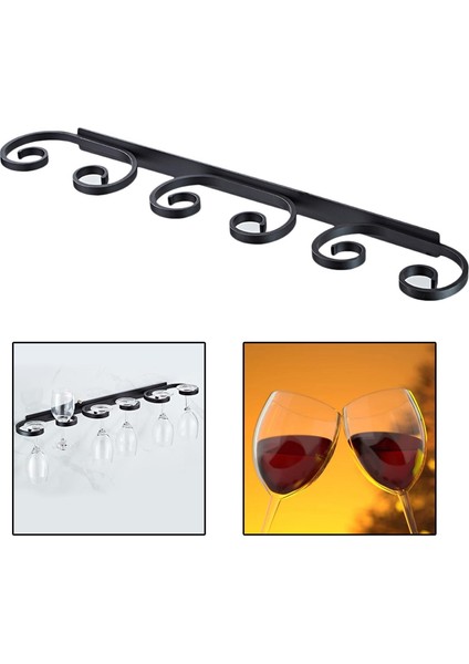 Demir Şarap Bardakları Tutucu Depolama Standı Aksesuarları Mutfak Için Punch-Bedava 6 Kupa modelleri