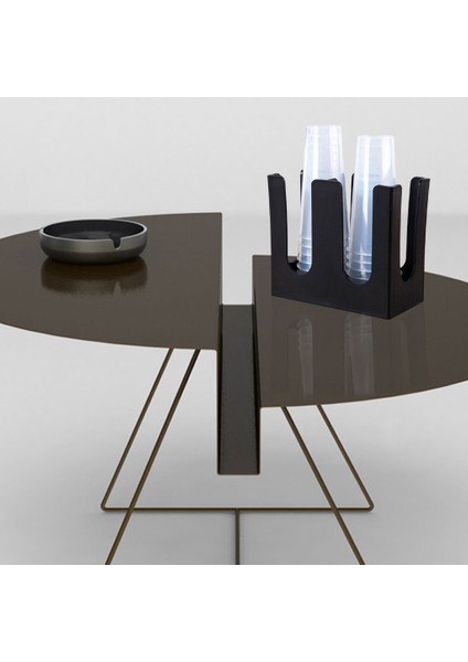 Plastik Tek Kullanımlık Kahve Fincanı Tutucu Kupası ve Lıd Organizatör Restoran 2 Bölmesi Için modelleri