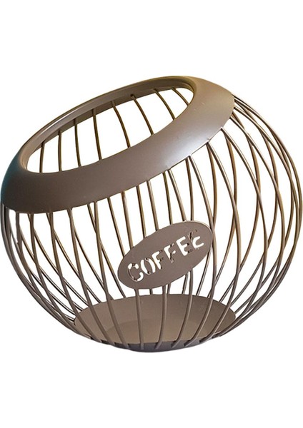 Çok Amaçlı Kahve Pod Depolama Tutucu Büyük Kapasiteli Meyve Snack Tutucu Kahverengi(Yurt Dışından)