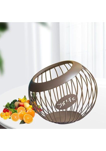 Çok Amaçlı Kahve Pod Depolama Tutucu Büyük Kapasiteli Meyve Snack Tutucu Kahverengi(Yurt Dışından) fırsatları