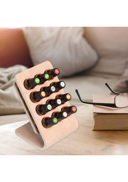 Esansiyel Yağ Depolama Rafı Kayın Ahşap 12 Şişeler Seyahat Için 15 ml Büyük(Yurt Dışından) fırsatları