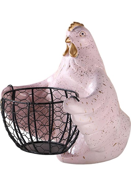 Tel Sepetleri Tavuk Süsleme Masaüstü Meyve Snacks Için Çok Amaçlı Yumurta Tutucu Pembe