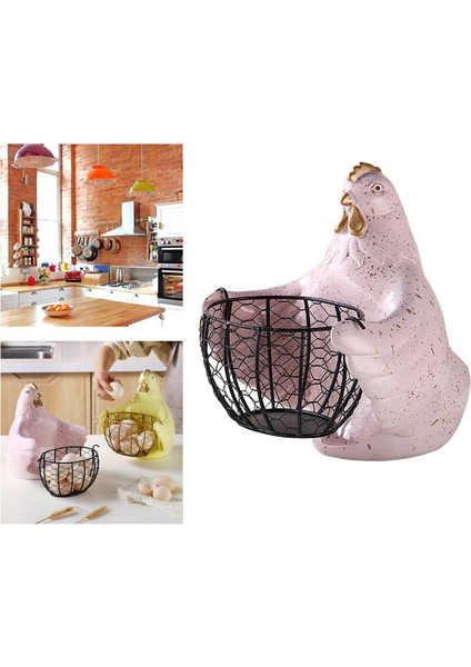 Tel Sepetleri Tavuk Süsleme Masaüstü Meyve Snacks Için Çok Amaçlı Yumurta Tutucu Pembe modelleri