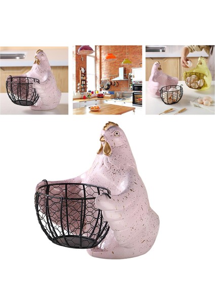 Tel Sepetleri Tavuk Süsleme Masaüstü Meyve Snacks Için Çok Amaçlı Yumurta Tutucu Pembe fırsatları