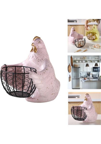 Tel Sepetleri Tavuk Süsleme Masaüstü Meyve Snacks Için Çok Amaçlı Yumurta Tutucu Pembe indirimleri