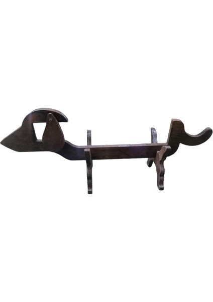 Dachshund Şarap Rafı Ahşap Şarap Şişesi Depolama Ekran Tutucu Koyu Kahverengi fiyatları