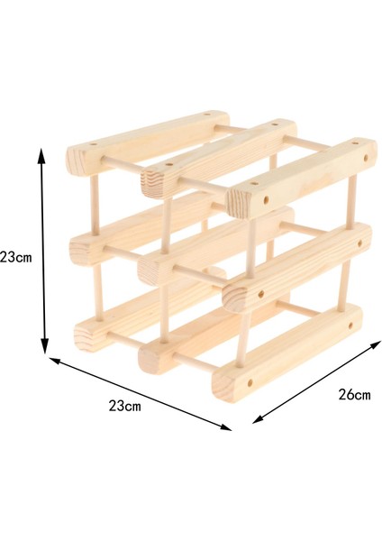 Ahşap Şarap Şişesi Tutucu Şarap Şişesi Depolama Raf Mutfak Örgütü 2 Şişe 3 Katmanlar modelleri