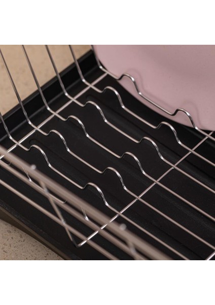 Bulaşık Kurutma Rafı Paslanmaz Çelik Süzgeç Mutfak Çatal Bıçak Takımı Depolama Alanı Koruyucu Siyah(Yurt Dışından) modelleri