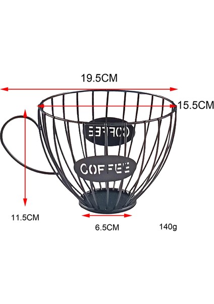 Strade Store Kupası Kahve Depolama Sepeti Kahve Pod Tutucu Organizatör Ev Cafe Hotel Siyah Için(Yurt Dışından)