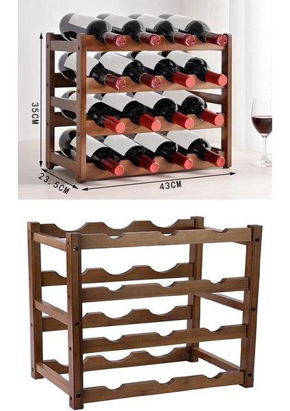 Kiler Masa Için Modern Şarap Rafları Şişe Tutucu Organizatör Ekran En Iyi 4 Katmanlı fiyatları