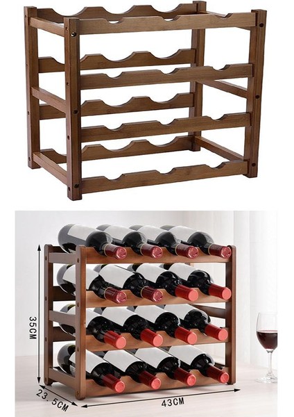 Kiler Masa Için Modern Şarap Rafları Şişe Tutucu Organizatör Ekran En Iyi 4 Katmanlı modelleri