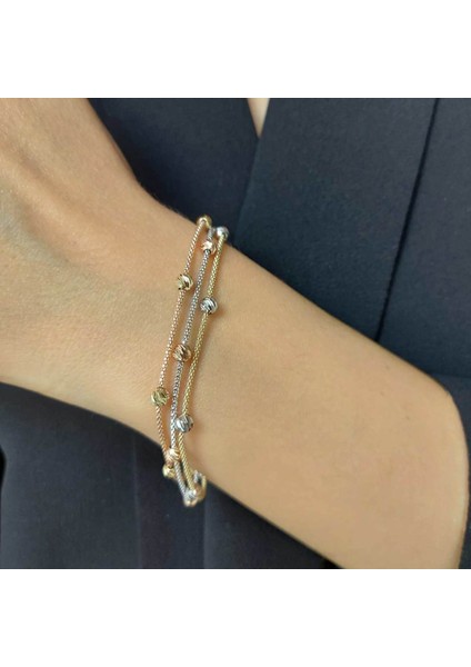 Üçlü Dorika Bileklik 14 Ayar 6.50 Gram
