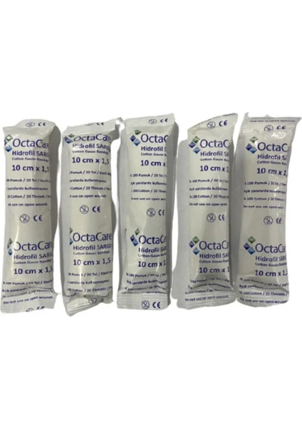 Hidrofil Sargı Bezi 10 cm x 150 cm 1 Paket 5 Adet