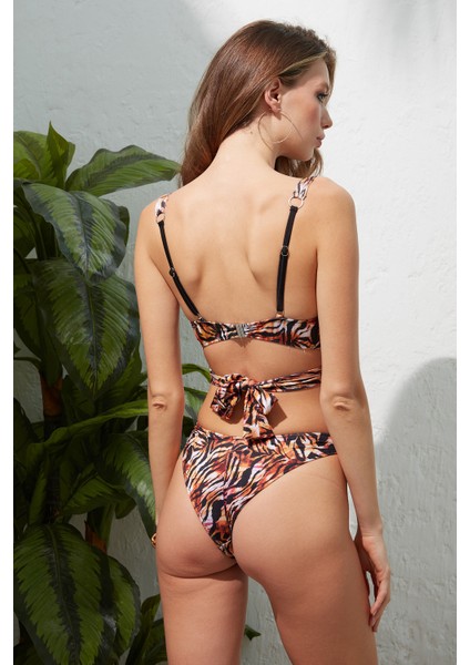 Push Double Dolgulu Brazilian Bikini Zebra 221210