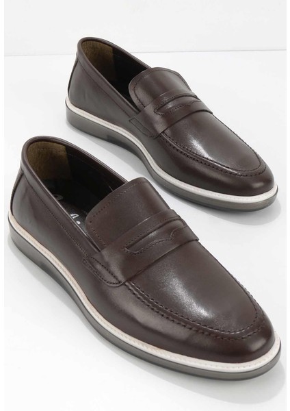 Kahve Leather Erkek Loafer Ayakkabı E017283816