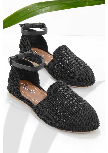 Siyah Örgü Kadın Espadril K018231707
