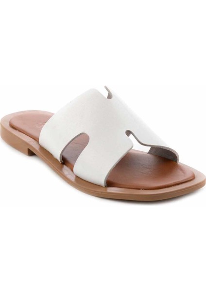 Beyaz Leather Kadın Terlik K048260500 modelleri