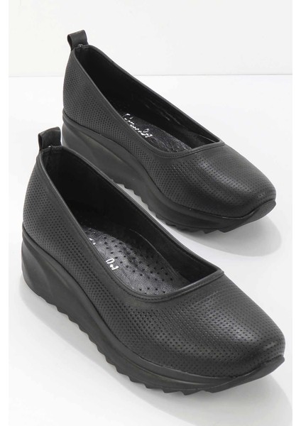 Siyah Leather Kadın Casual Ayakkabı K015863731