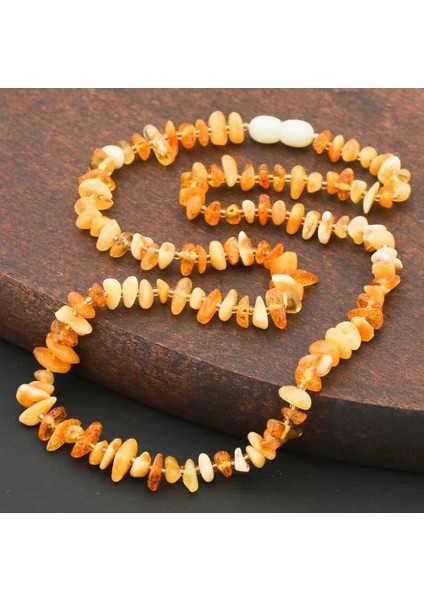 Damla Kehribar Yetişkin 925 Ayar Gümüş Kolye