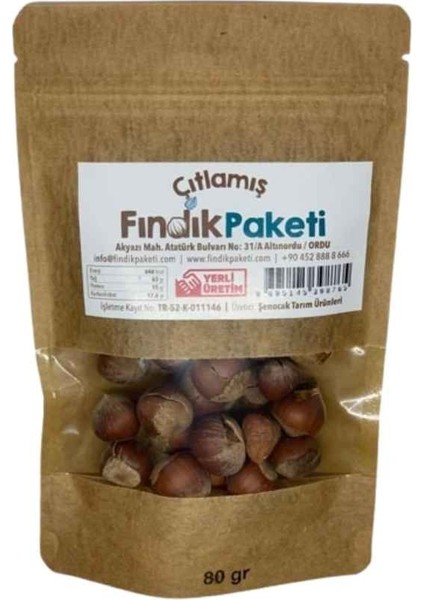Kabuğunda Kavrulmuş Çıtlamış Kabuklu Fındık 80 gr