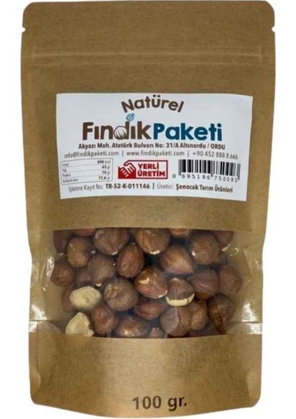 Natürel Iç Fındık 100 gr