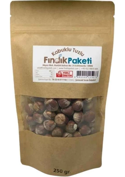 Fındık Paketi Kavrulmuş Tuzlu Kabuklu Fındık 250 gr