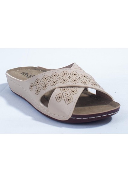 DZA37-513 Bej Günlük Ortopedik Kadın Terlik