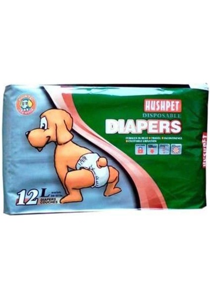 Köpek Alt Tuvalet Bezi 12 Adet Large