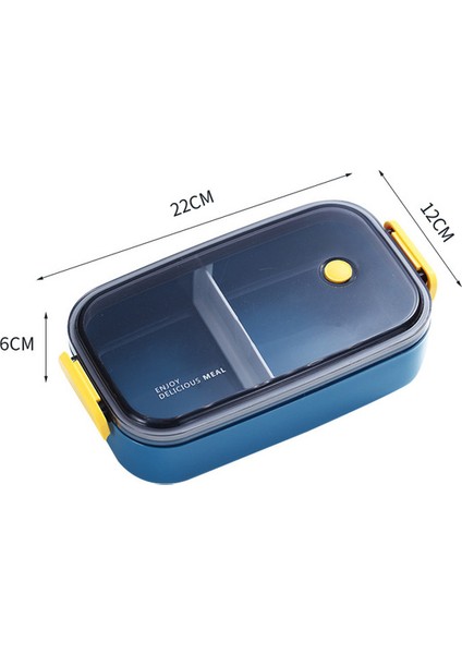 1 Katmanlı Mavi Paslanmaz Çelik Sevimli Öğle Yemeği Kutusu Çocuklar Için Gıda Konteyner Saklama Kutuları Buğday Saman Malzemesi Sızdırmaz Japon Tarzı Bento Kutusu(Yurt Dışından)