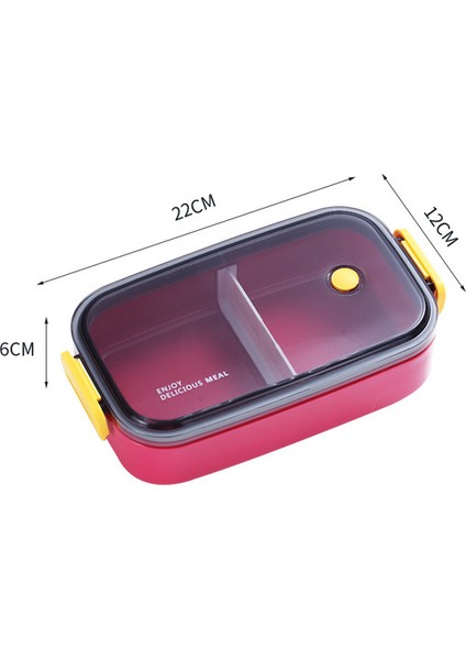 1 Katmanlı Kırmızı Paslanmaz Çelik Sevimli Öğle Yemeği Kutusu Çocuklar Için Gıda Konteyner Saklama Kutuları Buğday Saman Malzemesi Sızdırmaz Japon Tarzı Bento Kutusu(Yurt Dışından)