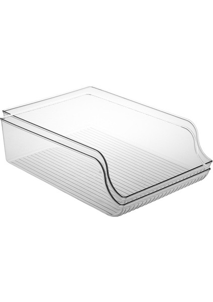 2 Adet Buzdolabı Organizatör Bineler Dispenser Tutucu Buzdolabı Dondurucu Mutfak Dolabı Temizle Plastik Gıda Kiler Kilit Saklama Kutusu Raf | Raflar Ve Tutucular (Yurt Dışından)