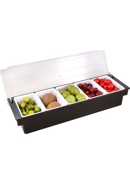 Mutfak Saklama Kutusu 5 Bölmeler Meyve Sebze Konteynerleri Gıda Taze Tutma Kutusu Buzdolabı Organizatör Sepeti | Şişeler, Kavanozlar Ve Kutular (Yurt Dışından)
