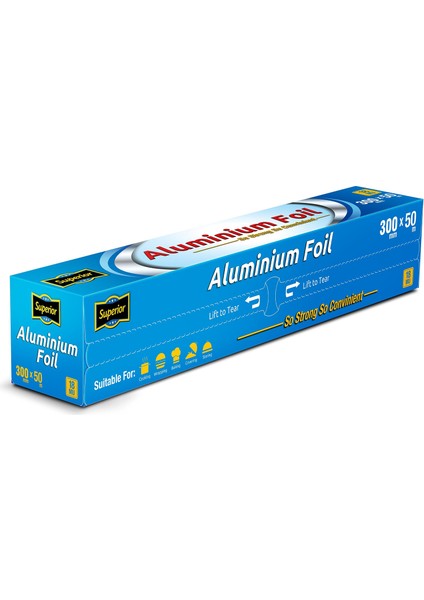 Premium Ağır Kaliteli Yemek Servisi Catering Alüminyum Folyo Rulo 30 Cm X 50 Metre 18 Mikron (1 Rulo) (Yurt Dışından)