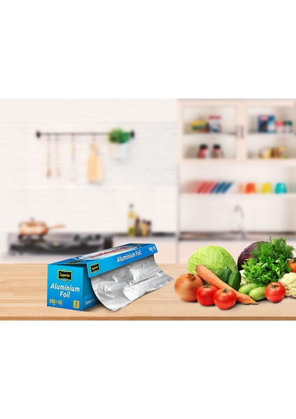 Premium Ağır Kaliteli Yemek Servisi Catering Alüminyum Folyo Rulo 30 Cm X 50 Metre 18 Mikron (1 Rulo) (Yurt Dışından)