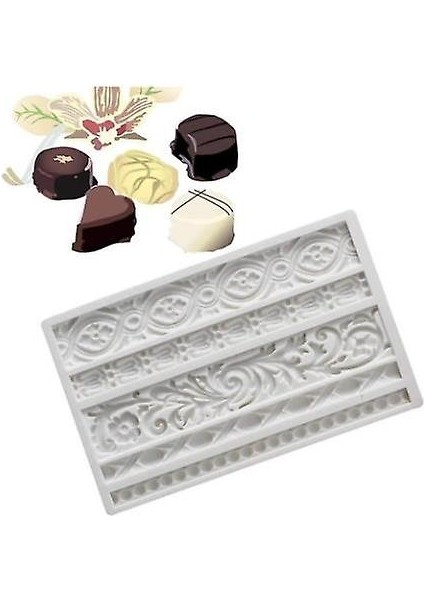 Silikon Kalıp Desen Şekli Kalıpları Kek Ekmek Çikolata Buz (Gri) (Yurt Dışından)