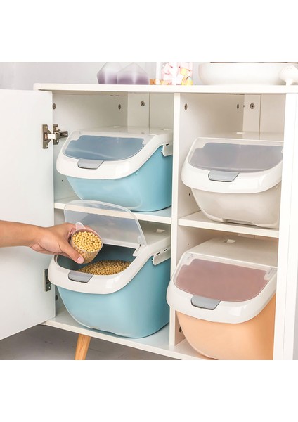1 Adet S (6 Kg) Mühürlü Nem Geçirmez Tahıl Konteyner Pirinç Tahıl Saklama Kutusu Anti Oksidasyon Küf Pet Yiyecek Depolama Konteyner | Şişeler, Kavanozlar Ve Kutular (Yurt Dışından)