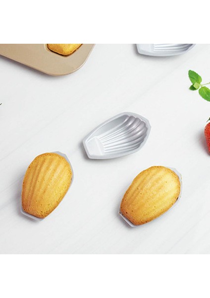 Bireysel Madeleine Pişirme Kalıp (12 Adet) (Yurt Dışından)