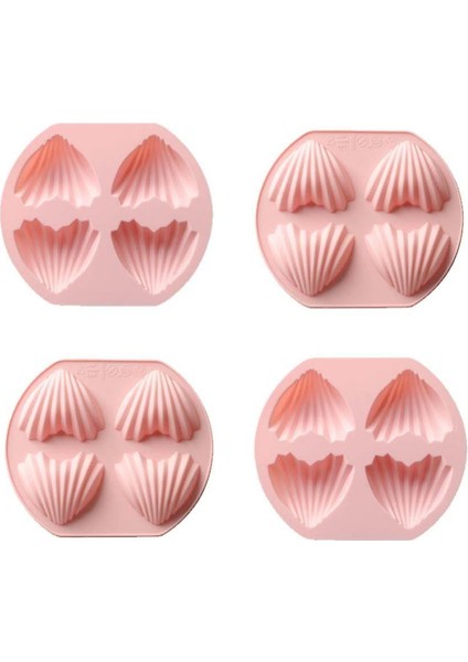 4-Pack Deniz Kabuğu Şekli Silikon Çikolata Şeker Jöle Kalıpları (Yurt Dışından)