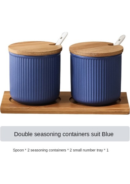 Nordic Seramik Baharat Kutusu Baharat Pot Set Ev Mutfak Baharat Pot Biber Tuz Şeker Kase Baharat Şişesi | Şişeler, Kavanozlar Ve Kutular (Mavi) (Yurt Dışından)