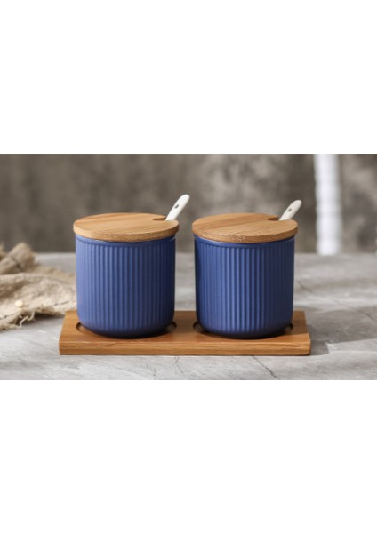 Nordic Seramik Baharat Kutusu Baharat Pot Set Ev Mutfak Baharat Pot Biber Tuz Şeker Kase Baharat Şişesi | Şişeler, Kavanozlar Ve Kutular (Mavi) (Yurt Dışından)