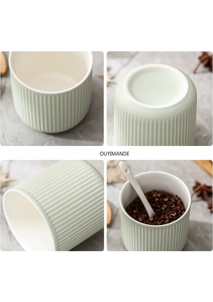 Nordic Seramik Baharat Kutusu Baharat Pot Set Ev Mutfak Baharat Pot Biber Tuz Şeker Kase Baharat Şişesi | Şişeler, Kavanozlar Ve Kutular (Mavi) (Yurt Dışından)