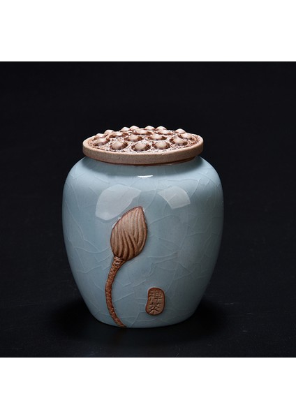 Çin Tarzı Retro Çay Depolama Kavanozları Mini Şeker Kase Kapak İle Lotus Desen Şeker Kavanoz Şişesi Mutfak Baharatları Seramik Kavanozdepolama Şişeleri Ve Kavanozlar (Mavi) (Yurt Dışından)