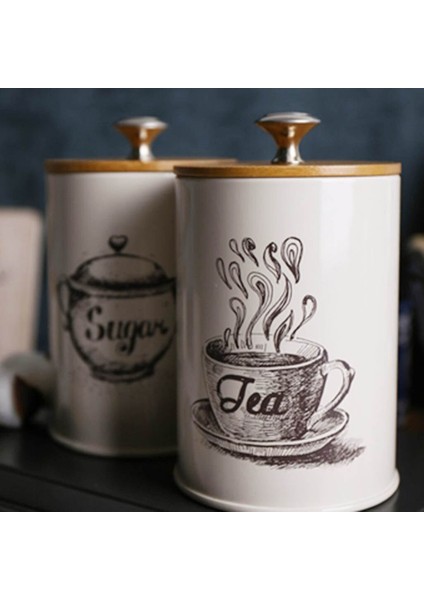 3 Paket Gıda Depolama Kapları Kapaklı Retro Tasarım Metal Kavanoz Mükemmel Kutu Şekeri Çay, Kahve, Şeker Servisi | Şişeler, Kavanozlar Ve Kutular (Yurt Dışından)