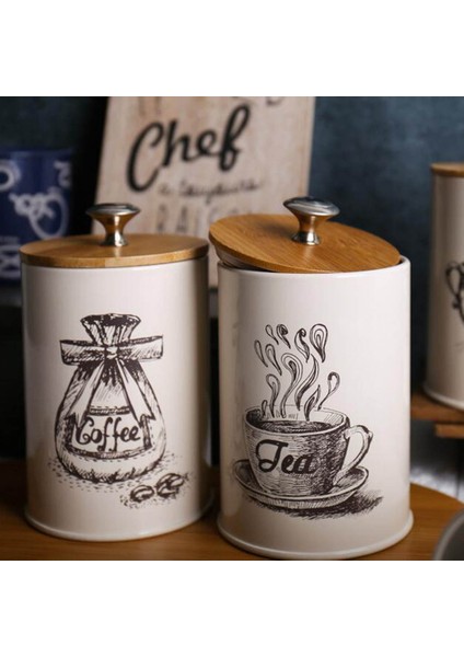 3 Paket Gıda Depolama Kapları Kapaklı Retro Tasarım Metal Kavanoz Mükemmel Kutu Şekeri Çay, Kahve, Şeker Servisi | Şişeler, Kavanozlar Ve Kutular (Yurt Dışından)