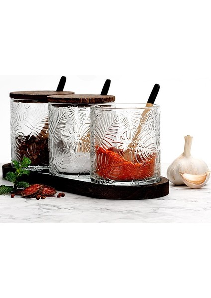 Nordic Stil Cam Baharat Kavanoz Seti Tuz Şeker Kase Şeffaf Kabartmalı Baharat Kutusu Çeşni Şişe Ev Mutfak Pişirme Araçları | Depolama Şişeleri Ve Kavanozlar (Kahverengi) (Yurt Dışından)