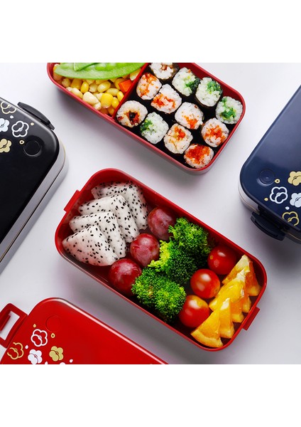 Çanta Kaşık İle Öğle Yemeği Kutusu Chopstakes 2 Katmanlı Mikrodalga Öğle Yemeği Kutusu Japon Ahşap Bento Kutusu Çocuklar Için Gıda Konteyner Depolama Taşınabilir(Yurt Dışından)